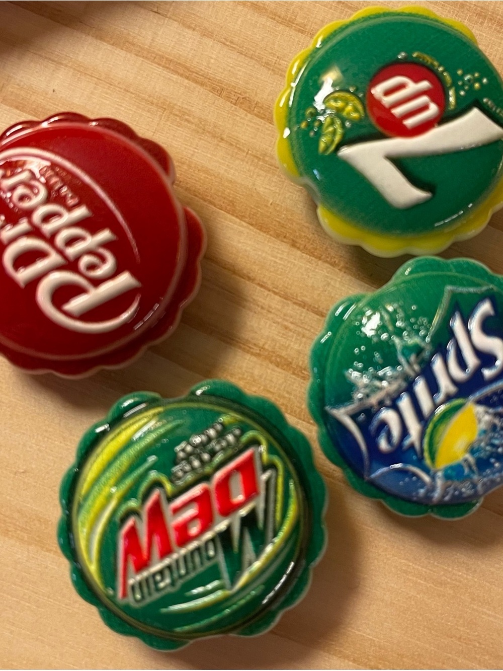 NEW 4pc Soda Cap Pen Toppers Acrylic Charms